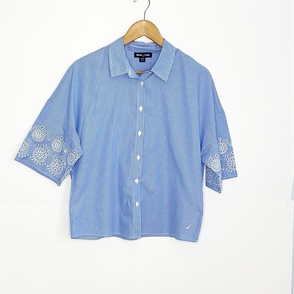 Womens Nautica Button Up Shirt Size Small